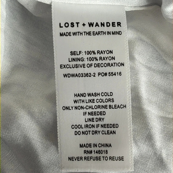 Lost + Wander Love Me True Floral Mini Dress in Blue - Size Medium - Picture 8 of 9